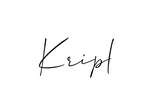 if you are searching for the best signature style for your name Kripl. so please give up your signature search. here we have designed multiple signature styles  using Allison_Script. Kripl signature style 2 images and pictures png