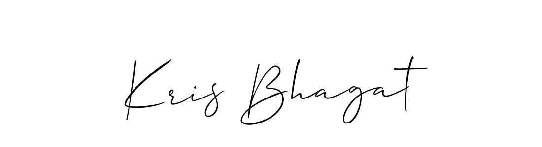 You should practise on your own different ways (Allison_Script) to write your name (Kris Bhagat) in signature. don't let someone else do it for you. Kris Bhagat signature style 2 images and pictures png