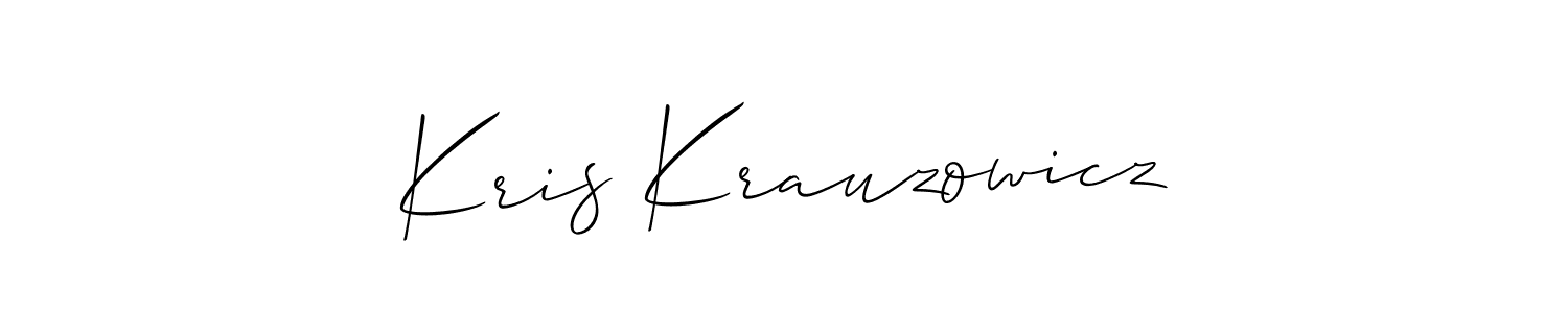 The best way (Allison_Script) to make a short signature is to pick only two or three words in your name. The name Kris Krauzowicz include a total of six letters. For converting this name. Kris Krauzowicz signature style 2 images and pictures png