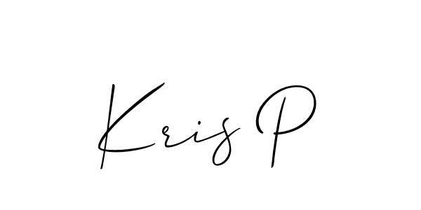 Also we have Kris P name is the best signature style. Create professional handwritten signature collection using Allison_Script autograph style. Kris P signature style 2 images and pictures png