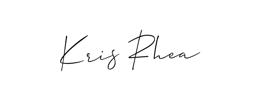 Make a beautiful signature design for name Kris Rhea. With this signature (Allison_Script) style, you can create a handwritten signature for free. Kris Rhea signature style 2 images and pictures png