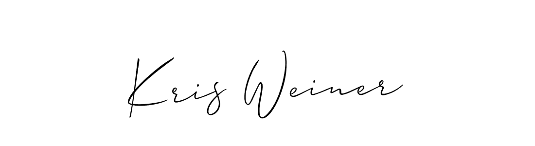 How to Draw Kris Weiner signature style? Allison_Script is a latest design signature styles for name Kris Weiner. Kris Weiner signature style 2 images and pictures png