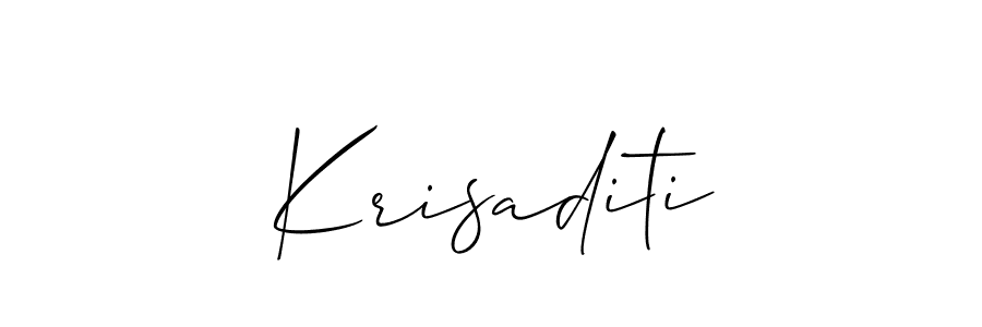 Make a short Krisaditi signature style. Manage your documents anywhere anytime using Allison_Script. Create and add eSignatures, submit forms, share and send files easily. Krisaditi signature style 2 images and pictures png