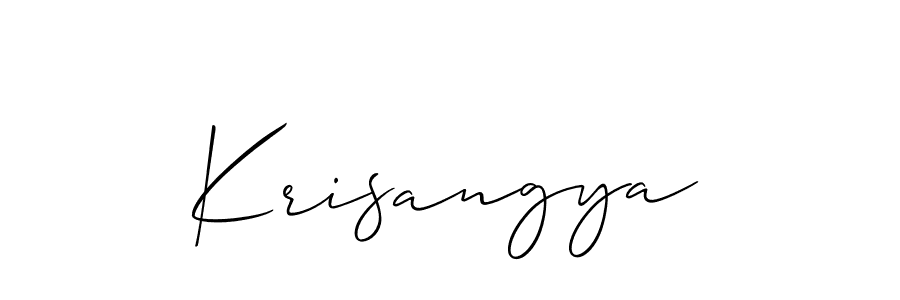 Create a beautiful signature design for name Krisangya. With this signature (Allison_Script) fonts, you can make a handwritten signature for free. Krisangya signature style 2 images and pictures png