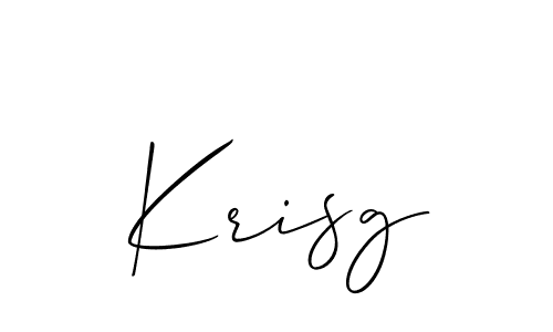 Design your own signature with our free online signature maker. With this signature software, you can create a handwritten (Allison_Script) signature for name Krisg. Krisg signature style 2 images and pictures png