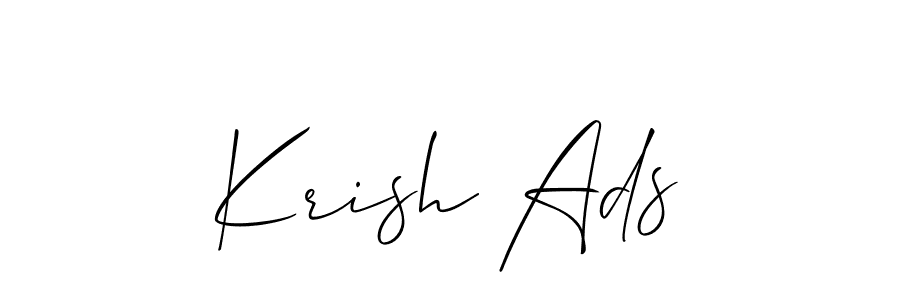 Make a beautiful signature design for name Krish Ads. With this signature (Allison_Script) style, you can create a handwritten signature for free. Krish Ads signature style 2 images and pictures png