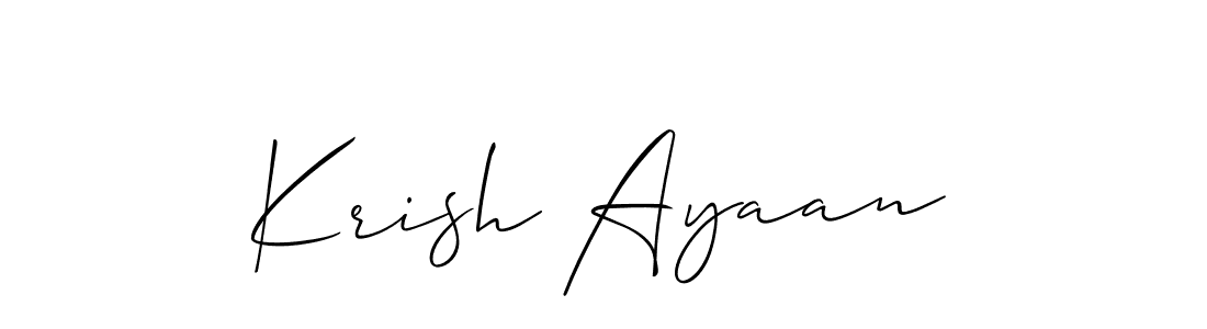 Also You can easily find your signature by using the search form. We will create Krish Ayaan name handwritten signature images for you free of cost using Allison_Script sign style. Krish Ayaan signature style 2 images and pictures png