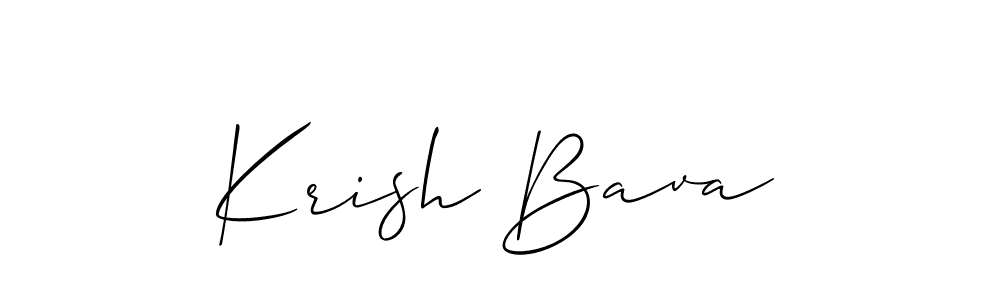 Best and Professional Signature Style for Krish Bava. Allison_Script Best Signature Style Collection. Krish Bava signature style 2 images and pictures png