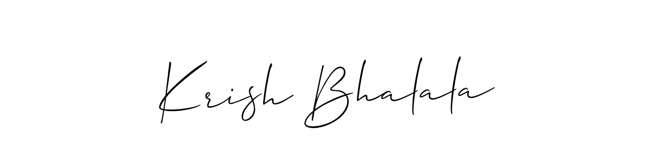 Here are the top 10 professional signature styles for the name Krish Bhalala. These are the best autograph styles you can use for your name. Krish Bhalala signature style 2 images and pictures png