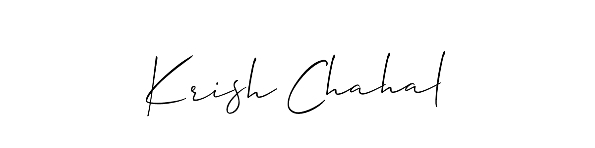 Similarly Allison_Script is the best handwritten signature design. Signature creator online .You can use it as an online autograph creator for name Krish Chahal. Krish Chahal signature style 2 images and pictures png