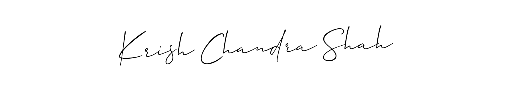 How to make Krish Chandra Shah signature? Allison_Script is a professional autograph style. Create handwritten signature for Krish Chandra Shah name. Krish Chandra Shah signature style 2 images and pictures png