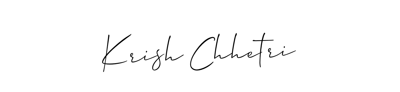 How to Draw Krish Chhetri signature style? Allison_Script is a latest design signature styles for name Krish Chhetri. Krish Chhetri signature style 2 images and pictures png