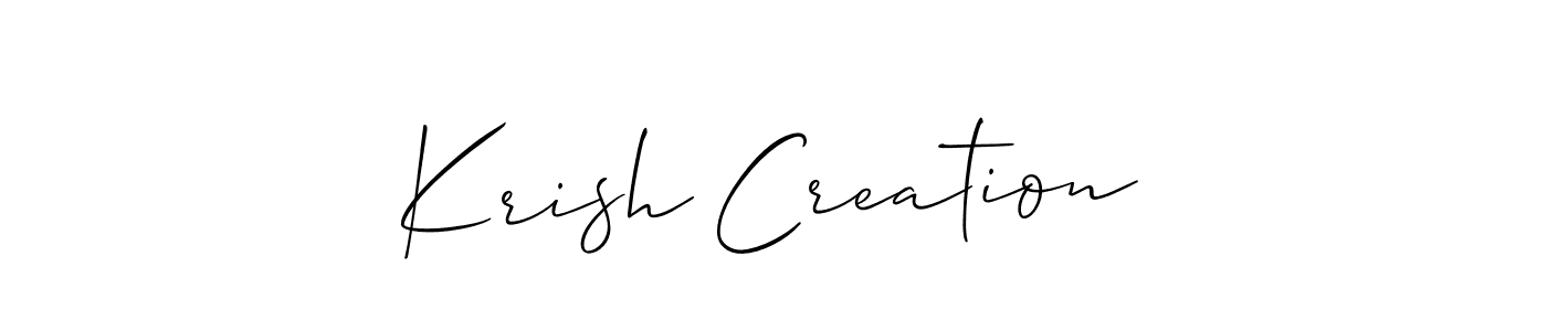 It looks lik you need a new signature style for name Krish Creation. Design unique handwritten (Allison_Script) signature with our free signature maker in just a few clicks. Krish Creation signature style 2 images and pictures png