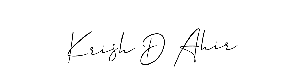 Similarly Allison_Script is the best handwritten signature design. Signature creator online .You can use it as an online autograph creator for name Krish D Ahir. Krish D Ahir signature style 2 images and pictures png