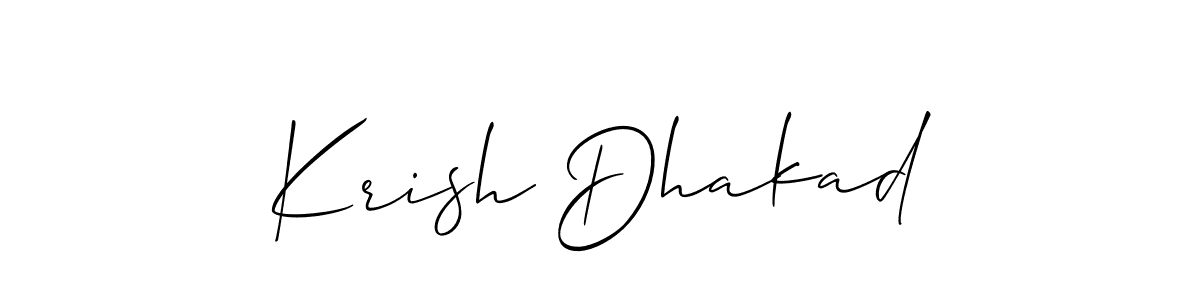 Once you've used our free online signature maker to create your best signature Allison_Script style, it's time to enjoy all of the benefits that Krish Dhakad name signing documents. Krish Dhakad signature style 2 images and pictures png