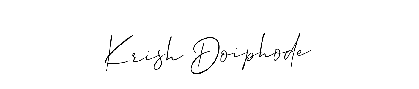 How to Draw Krish Doiphode signature style? Allison_Script is a latest design signature styles for name Krish Doiphode. Krish Doiphode signature style 2 images and pictures png