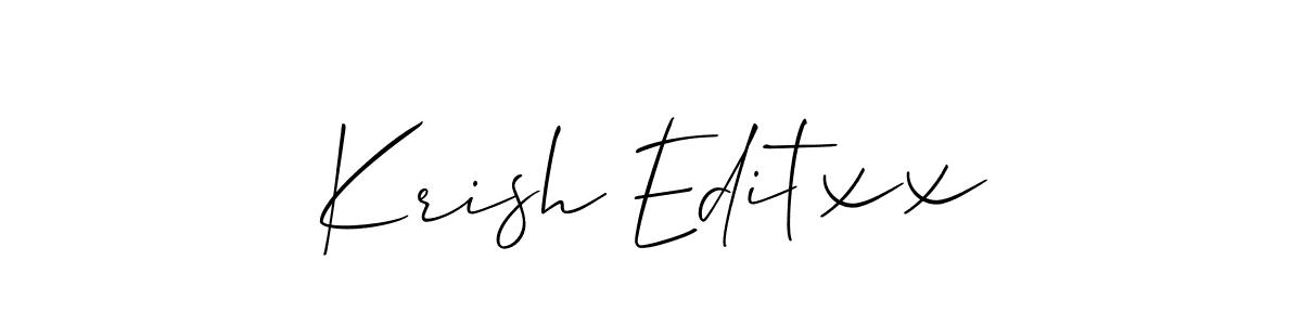 The best way (Allison_Script) to make a short signature is to pick only two or three words in your name. The name Krish Editxx include a total of six letters. For converting this name. Krish Editxx signature style 2 images and pictures png