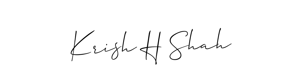 Once you've used our free online signature maker to create your best signature Allison_Script style, it's time to enjoy all of the benefits that Krish H Shah name signing documents. Krish H Shah signature style 2 images and pictures png