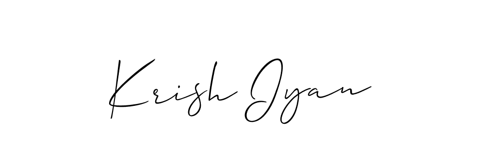 How to Draw Krish Iyan signature style? Allison_Script is a latest design signature styles for name Krish Iyan. Krish Iyan signature style 2 images and pictures png