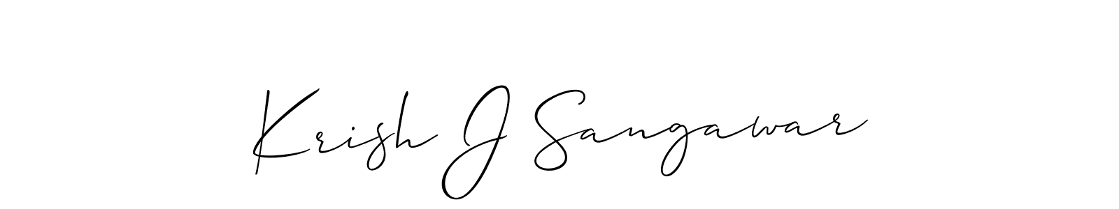 Similarly Allison_Script is the best handwritten signature design. Signature creator online .You can use it as an online autograph creator for name Krish J Sangawar. Krish J Sangawar signature style 2 images and pictures png