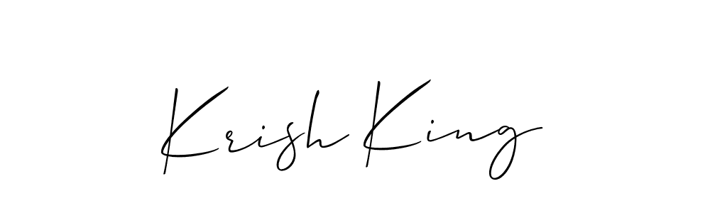 Also You can easily find your signature by using the search form. We will create Krish King name handwritten signature images for you free of cost using Allison_Script sign style. Krish King signature style 2 images and pictures png