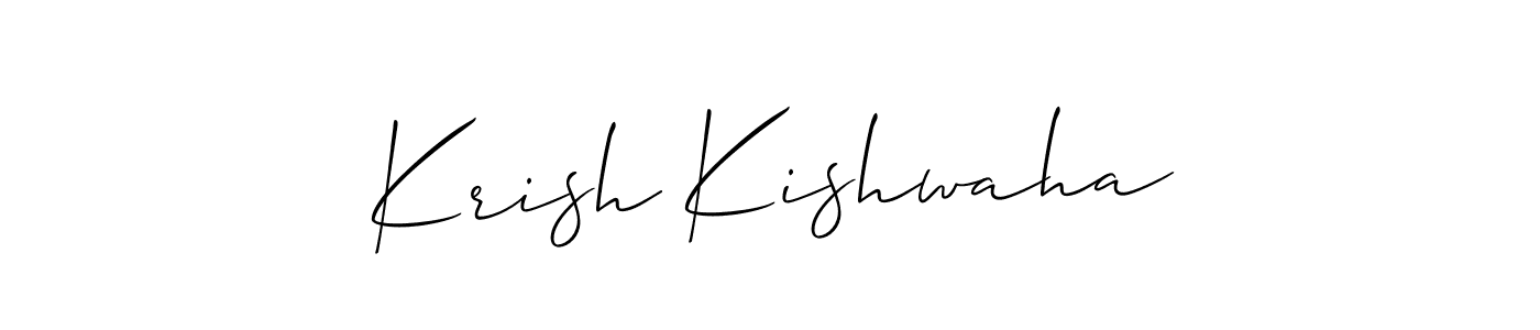 How to make Krish Kishwaha signature? Allison_Script is a professional autograph style. Create handwritten signature for Krish Kishwaha name. Krish Kishwaha signature style 2 images and pictures png