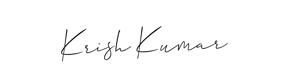 Design your own signature with our free online signature maker. With this signature software, you can create a handwritten (Allison_Script) signature for name Krish Kumar. Krish Kumar signature style 2 images and pictures png