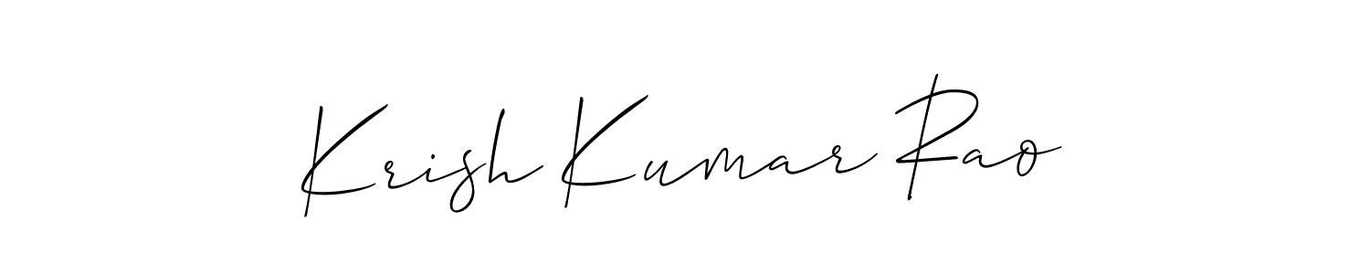 How to Draw Krish Kumar Rao signature style? Allison_Script is a latest design signature styles for name Krish Kumar Rao. Krish Kumar Rao signature style 2 images and pictures png