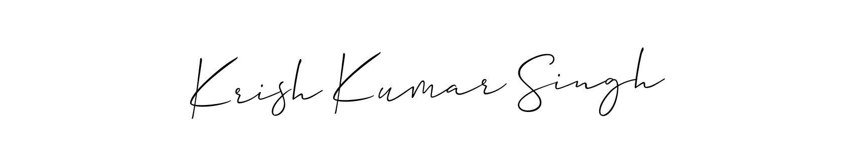 Also we have Krish Kumar Singh name is the best signature style. Create professional handwritten signature collection using Allison_Script autograph style. Krish Kumar Singh signature style 2 images and pictures png