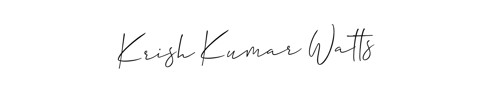 Best and Professional Signature Style for Krish Kumar Watts. Allison_Script Best Signature Style Collection. Krish Kumar Watts signature style 2 images and pictures png