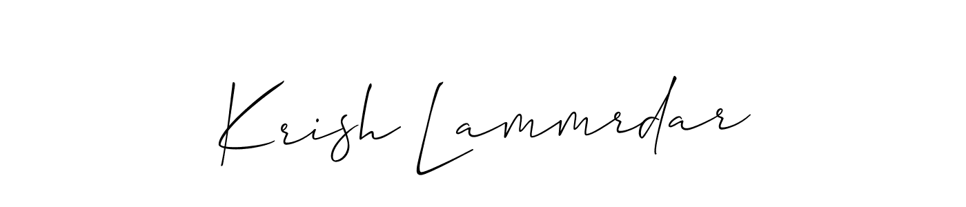 Once you've used our free online signature maker to create your best signature Allison_Script style, it's time to enjoy all of the benefits that Krish Lammrdar name signing documents. Krish Lammrdar signature style 2 images and pictures png