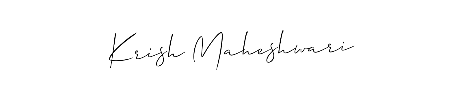 This is the best signature style for the Krish Maheshwari name. Also you like these signature font (Allison_Script). Mix name signature. Krish Maheshwari signature style 2 images and pictures png