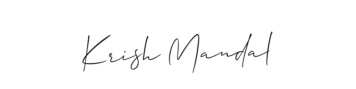 The best way (Allison_Script) to make a short signature is to pick only two or three words in your name. The name Krish Mandal include a total of six letters. For converting this name. Krish Mandal signature style 2 images and pictures png