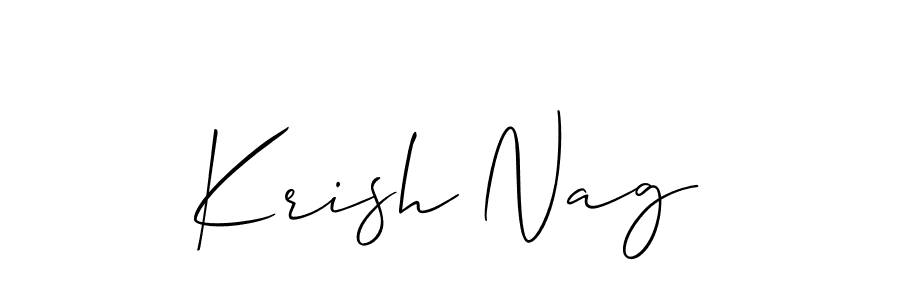 How to make Krish Nag name signature. Use Allison_Script style for creating short signs online. This is the latest handwritten sign. Krish Nag signature style 2 images and pictures png