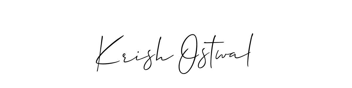 You should practise on your own different ways (Allison_Script) to write your name (Krish Ostwal) in signature. don't let someone else do it for you. Krish Ostwal signature style 2 images and pictures png