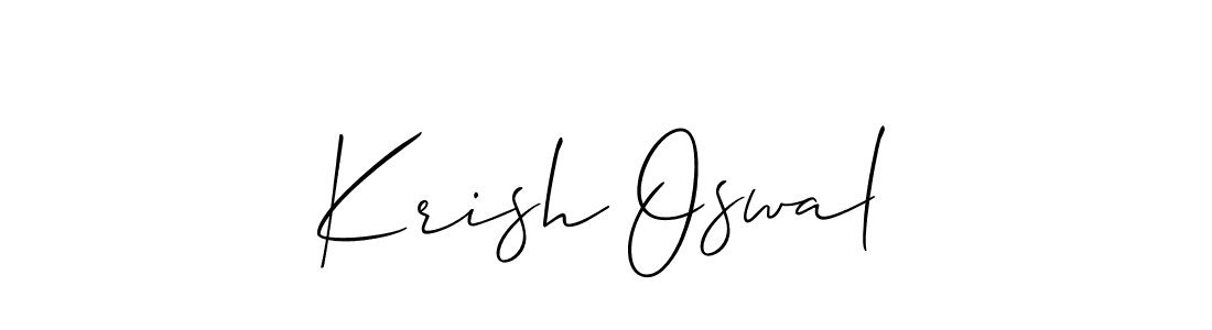 Design your own signature with our free online signature maker. With this signature software, you can create a handwritten (Allison_Script) signature for name Krish Oswal. Krish Oswal signature style 2 images and pictures png