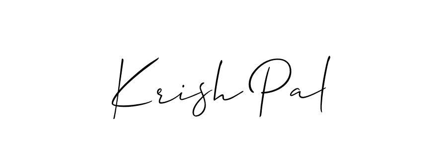 Also we have Krish Pal name is the best signature style. Create professional handwritten signature collection using Allison_Script autograph style. Krish Pal signature style 2 images and pictures png