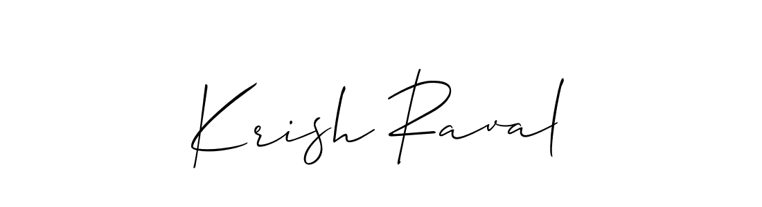 Use a signature maker to create a handwritten signature online. With this signature software, you can design (Allison_Script) your own signature for name Krish Raval. Krish Raval signature style 2 images and pictures png