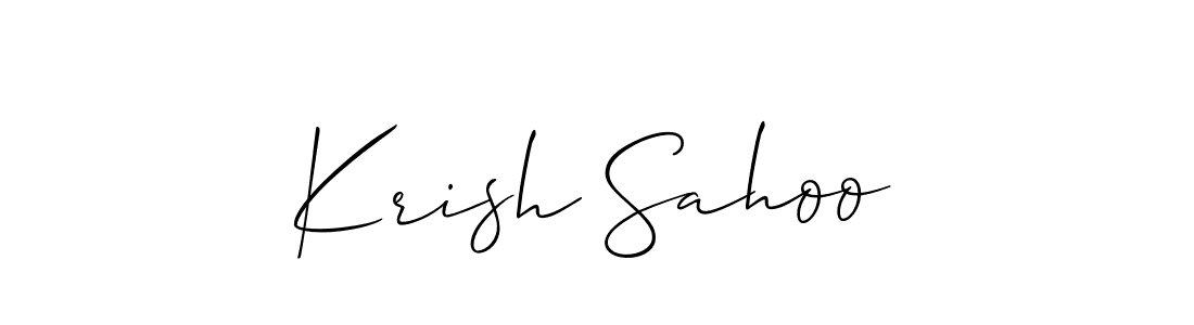 Also You can easily find your signature by using the search form. We will create Krish Sahoo name handwritten signature images for you free of cost using Allison_Script sign style. Krish Sahoo signature style 2 images and pictures png