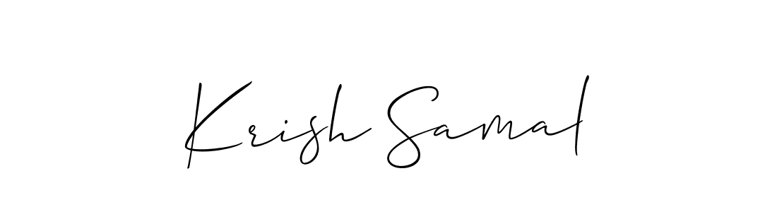 How to Draw Krish Samal signature style? Allison_Script is a latest design signature styles for name Krish Samal. Krish Samal signature style 2 images and pictures png