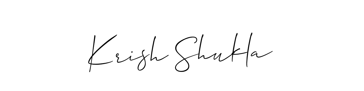 Krish Shukla stylish signature style. Best Handwritten Sign (Allison_Script) for my name. Handwritten Signature Collection Ideas for my name Krish Shukla. Krish Shukla signature style 2 images and pictures png