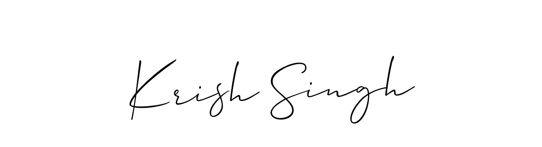 Make a short Krish Singh signature style. Manage your documents anywhere anytime using Allison_Script. Create and add eSignatures, submit forms, share and send files easily. Krish Singh signature style 2 images and pictures png