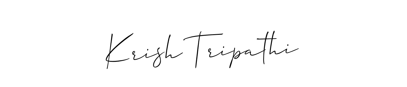 Also we have Krish Tripathi name is the best signature style. Create professional handwritten signature collection using Allison_Script autograph style. Krish Tripathi signature style 2 images and pictures png