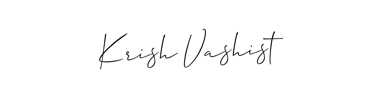 if you are searching for the best signature style for your name Krish Vashist. so please give up your signature search. here we have designed multiple signature styles  using Allison_Script. Krish Vashist signature style 2 images and pictures png