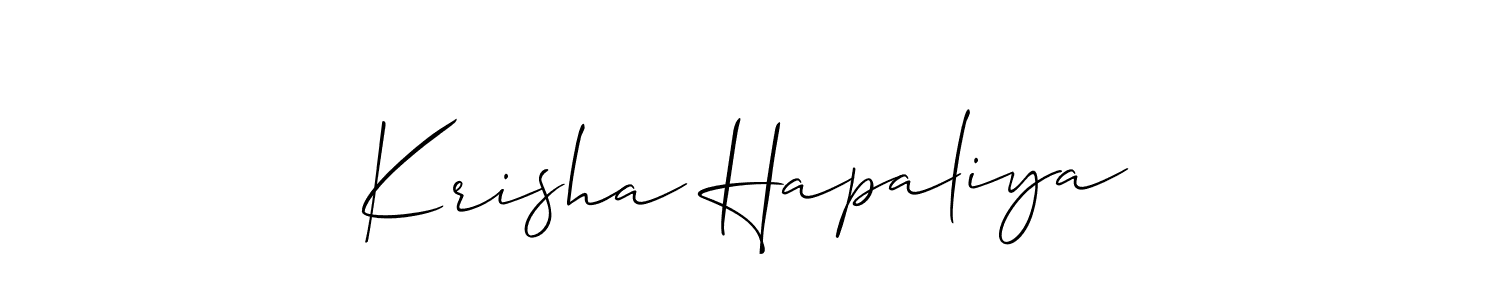 You can use this online signature creator to create a handwritten signature for the name Krisha Hapaliya. This is the best online autograph maker. Krisha Hapaliya signature style 2 images and pictures png