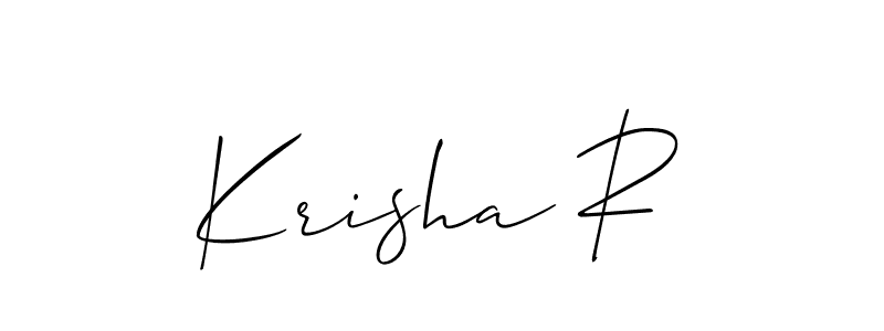 Use a signature maker to create a handwritten signature online. With this signature software, you can design (Allison_Script) your own signature for name Krisha R. Krisha R signature style 2 images and pictures png