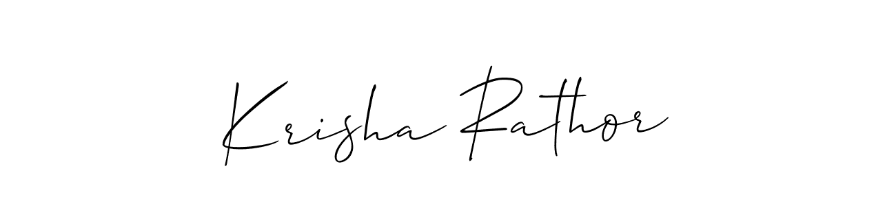 Similarly Allison_Script is the best handwritten signature design. Signature creator online .You can use it as an online autograph creator for name Krisha Rathor. Krisha Rathor signature style 2 images and pictures png