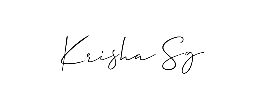 Krisha Sg stylish signature style. Best Handwritten Sign (Allison_Script) for my name. Handwritten Signature Collection Ideas for my name Krisha Sg. Krisha Sg signature style 2 images and pictures png