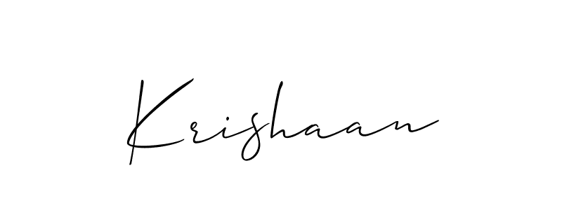 Design your own signature with our free online signature maker. With this signature software, you can create a handwritten (Allison_Script) signature for name Krishaan. Krishaan signature style 2 images and pictures png