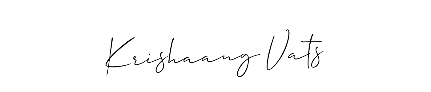 Once you've used our free online signature maker to create your best signature Allison_Script style, it's time to enjoy all of the benefits that Krishaang Vats name signing documents. Krishaang Vats signature style 2 images and pictures png